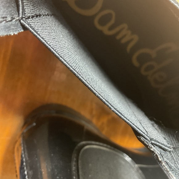 Sam Edelman Womens Black Almond Toe Pull On Ankle Chelsea Rain Boots Size 11 EUC - Picture 5 of 9